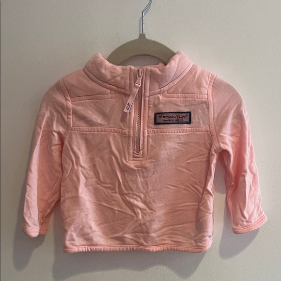 Vineyard Vines Other - Vineyard Vines Baby Girl Pink Sweatshirt 3-6 months Half Zip